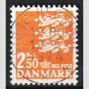 FRIM�RKER DANMARK | 1972 - AFA 528 - Rigsv�ben 2,50 Kr. orange - Lux Stemplet Store-Heddinge