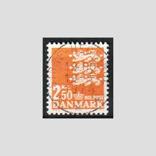FRIM�RKER DANMARK | 1972 - AFA 528 - Rigsv�ben 2,50 Kr. orange - Lux Stemplet Store-Heddinge
