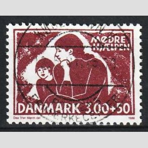 FRIM�RKER DANMARK | 1988 - AFA 917 - M�drehj�lpen - 3,00 Kr. + 50 �re r�dbrun - Pragt Stemplet 