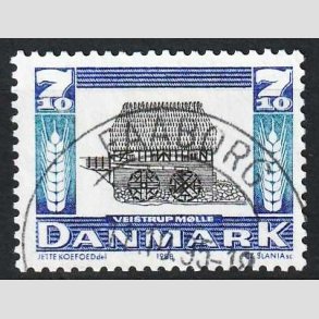 FRIM�RKER DANMARK | 1988 - AFA 920 - Gamle m�ller - 7,10 Kr. m�rkbl�/bl�/sort - Lux Stemplet Faaborg
