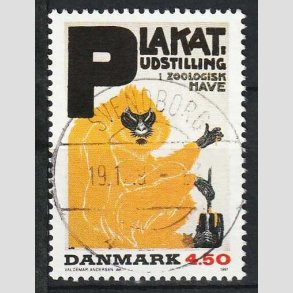 FRIM�RKER DANMARK | 1991 - AFA 1000 - Dansk Plakatkunst - 4,50 Kr. - Pragt Stemplet Svendborg