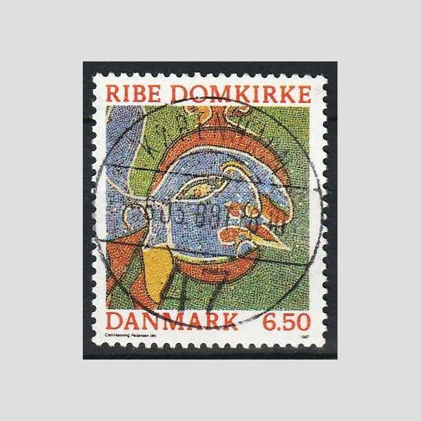 FRIM�RKER DANMARK | 1987 - AFA 881 - Ribe Domkirke - 6,50 Kr. flerfarvet - Pragt Stemplet 