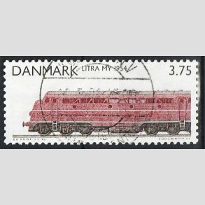 FRIM�RKER DANMARK | 1991 - AFA 987 - Lokomotiver - 3,75 Kr. r�dbrun/sort - Pragt Stemplet