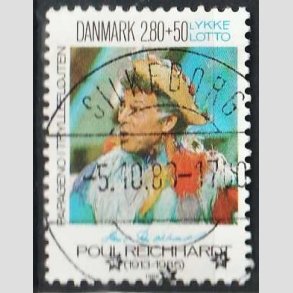 FRIM�RKER DANMARK | 1986 - AFA 851 - Poul Richard - 2,80 Kr. + 50 �re - Lux Stemplet Silkeborg