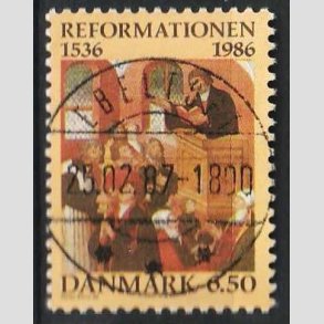 FRIM�RKER DANMARK | 1986 - AFA 874 - Reformationen - 6,50 Kr. flerfarvet - Lux Stemplet Ebeltoft