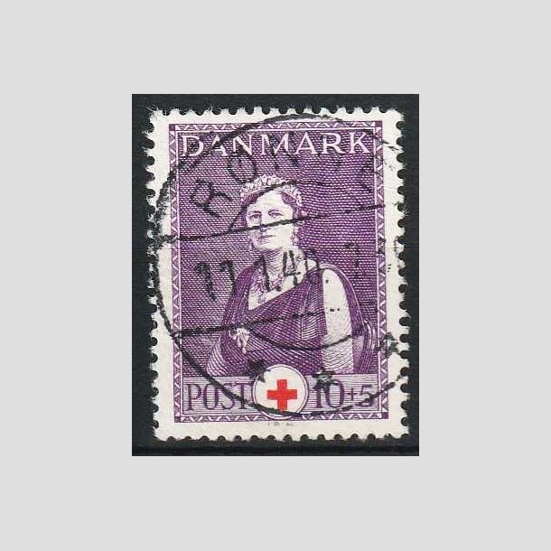 FRIM�RKER DANMARK | 1939 - AFA 252 - Dronning Alexandrine R�de Kors - 10 + 5 �re - Pragt Stemplet