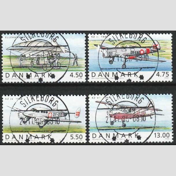 FRIM�RKER DANMARK | 2006 - AFA 1478-81 - Ellehammer - 4,50-13,00 Kr. i s�t - Lux Stemplet Silkeborg