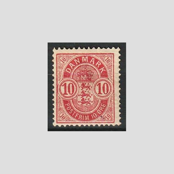 FRIM�RKER DANMARK | 1884-85 - AFA 35 - 10 �re r�d - Ubrugt