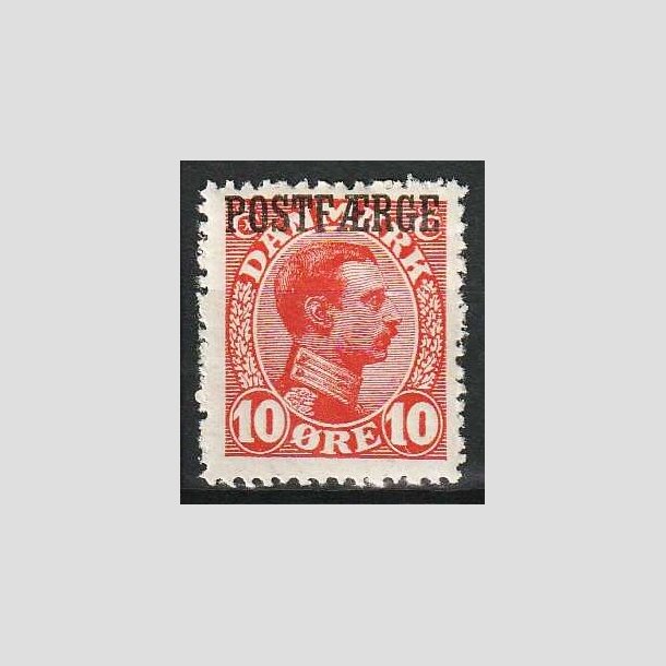 FRIM�RKER DANMARK | 1919-20 - AFA 1 - 10 �re r�d Postf�rge - Ubrugt