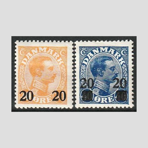 FRIM�RKER DANMARK | 1926 - AFA 152,153 - 20 20/30 �re + 20 20/40 �re provisorier - Ubrugt