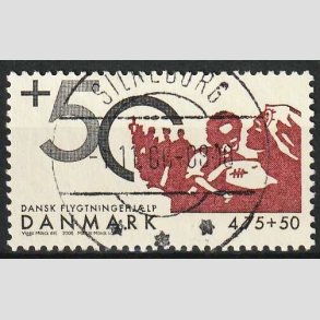 FRIM�RKER DANMARK | 2006 - AFA 1459 - Dansk flygtningehj�lp - 4,75+0,50 Kr. Afrika - Lux Stemplet Silkeborg