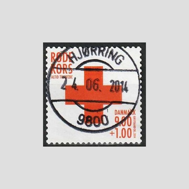 FRIM�RKER DANMARK | 2014 - AFA 1782 - R�de Kors - 9,00 + 1,00 Kr. r�d - Pragt Stemplet
