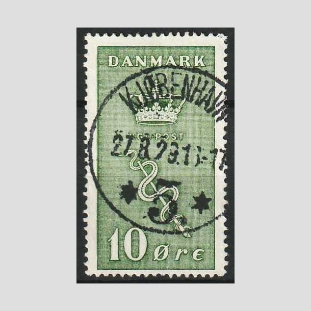 FRIM�RKER DANMARK | 1929 - AFA 178 - 10+5 �re gr�n Kr�ftfrim�rke - P�nt stemplet