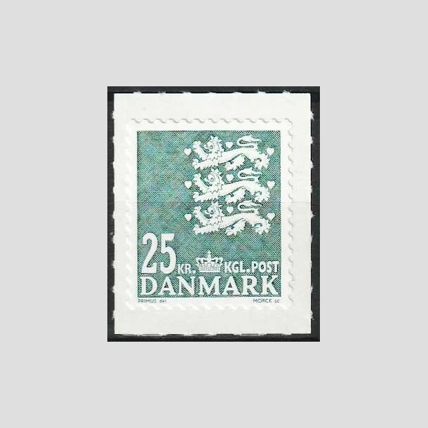 FRIM�RKER DANMARK | 2010 - AFA 402E - Lille Rigsv�ben - 25,00 Kr. m�rkegr�n - Postfrisk