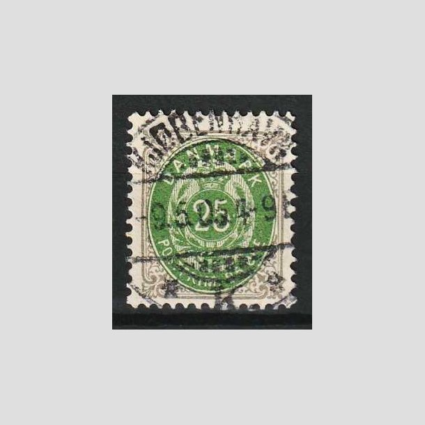 FRIM�RKER DANMARK | 1902 - AFA 29C - 25 �re gr�/gr�n - Lux Stemplet
