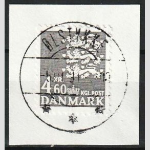 FRIM�RKER DANMARK | 1988 - AFA 899 - Rigsv�ben - 4,60 Kr. gr�, klip - Lux Stemplet �lstykke 