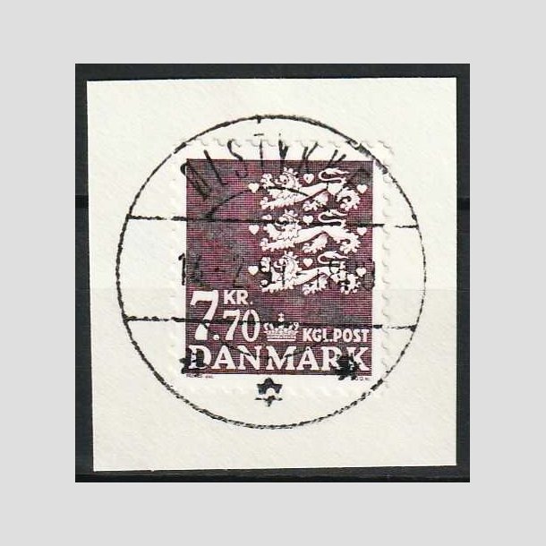 FRIM�RKER DANMARK | 1989 - AFA 929 - Rigsv�ben - 7,70 Kr. m�rklilla, klip - Lux Stemplet �lstykke