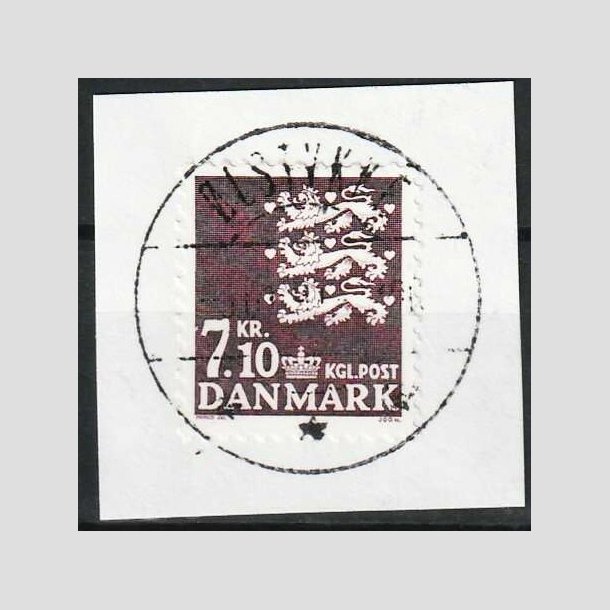 FRIM�RKER DANMARK | 1988 - AFA 901 - Rigsv�ben - 7,10 Kr. m�rklilla, klip - Lux stemplet �lstykke