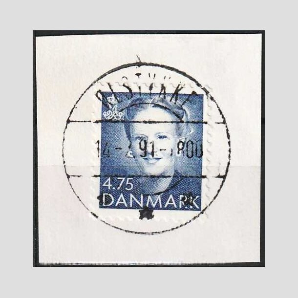 FRIM�RKER DANMARK | 1991 - AFA 984 - Dronning Margrethe - 4,75 Kr. bl� p� klip - Lux Stemplet (P� udgivelsesdagen)