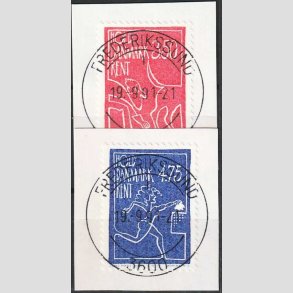 FRIM�RKER DANMARK | 1991 - AFA 1003+1004 - Hold Danmark rent - S�t p� klip - Lux Stemplet (Udgivelsesdagen)