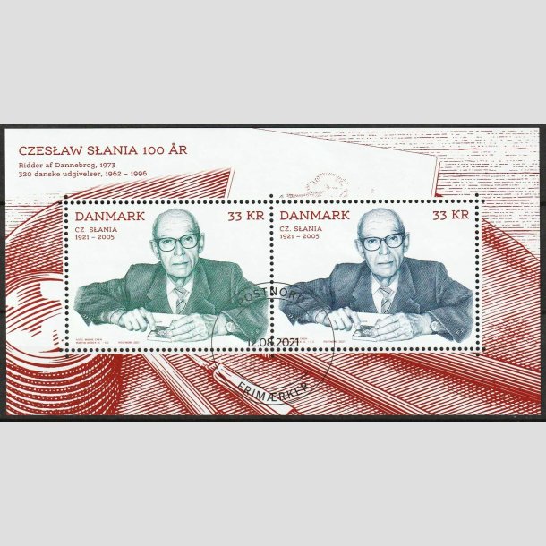 FRIM�RKER DANMARK | 2021 - AFA 2042 - Mestergrav�r Cz. Slanias - 66,00 kr. Miniark - P�nt Stemplet