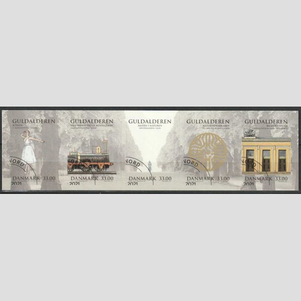 FRIM�RKER DANMARK | 2021 - AFA 2016-20 - Guldalderen. - 33,00 kr. i komplet s�t - P�nt Stemplet