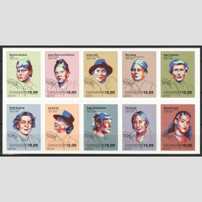 FRIM�RKER DANMARK | 2022 - AFA 2065-74 - Markante kvinder - 10 x 12,00 kr. i komplet stribe - P�nt Stemplet