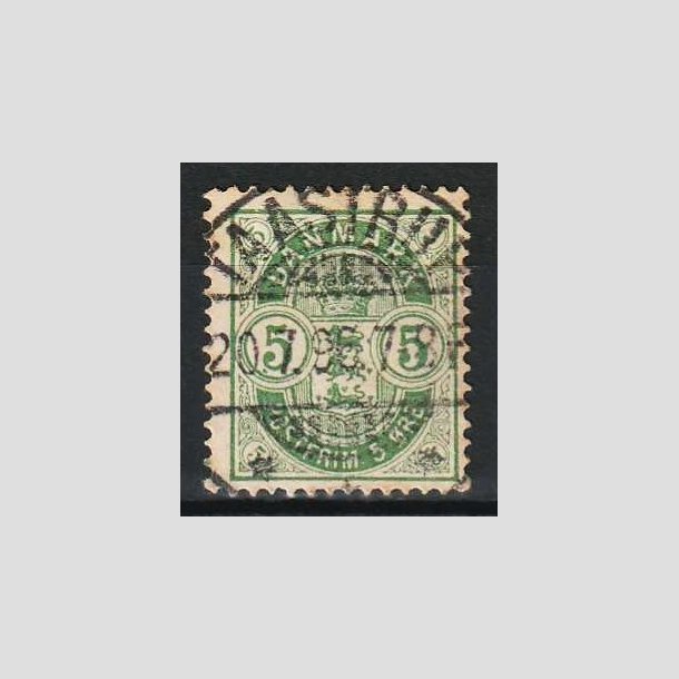 FRIM�RKER DANMARK | 1895 - AFA 34B - 5 �re gr�n - Lux Stemplet Taastrup