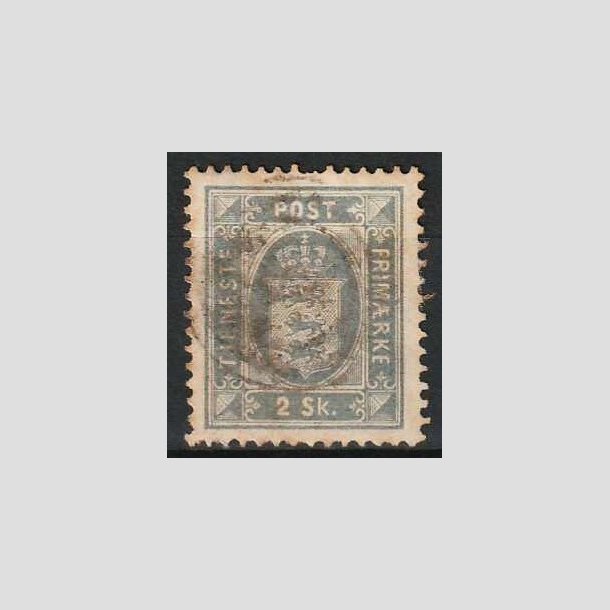 FRIM�RKER DANMARK | 1871 - AFA 1 - 2 sk. bl� - Stemplet (kort tak N)