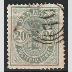 FRIM�RKER DANMARK | 1882 - AFA 33 - 20 �re bl� 