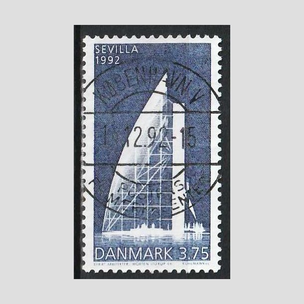 FRIM�RKER DANMARK | 1992 - AFA 1026 - EXPO 92 i Sevilla - 3,75 Kr. bl� - Lux Stemplet
