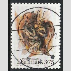 FRIM�RKER DANMARK | 1992 - AFA 1034 - Biblen - 3,75 Kr. flerfarvet - Lux Stemplet K�ge