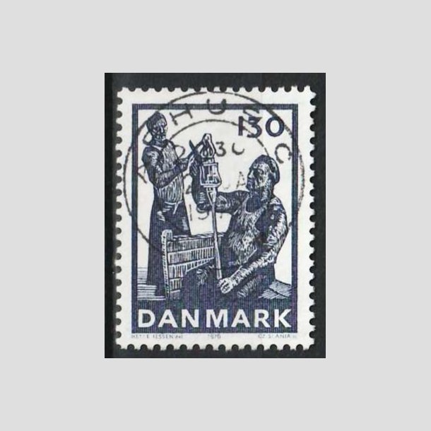FRIM�RKER DANMARK | 1976 - AFA 629 - Dansk glasproduktion - 130 �re m�rkbl� - Pragt Stemplet
