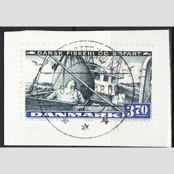 FRIM�RKER DANMARK | 1984 - AFA 812 - Fiskeri og s�fart - 3,70 Kr. - Lux Stemplet d. 6-9-84 Charlottenlund (FD)