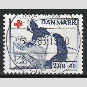 FRIM�RKER DANMARK | 1983 - AFA 764 - Dansk R�de Kors - 2,00 Kr. + 40 �re - Lux Stemplet