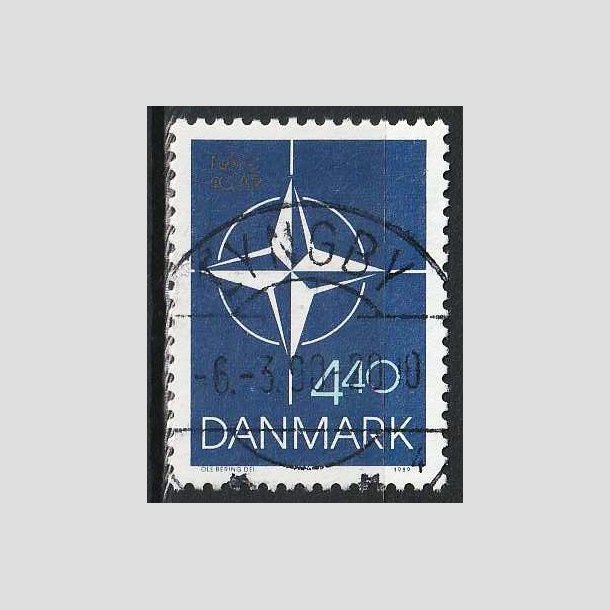 FRIM�RKER DANMARK | 1989 - AFA 934 - Danmark i NATO 40 �r. - 4,40 Kr. - Lux Stemplet Lyngby