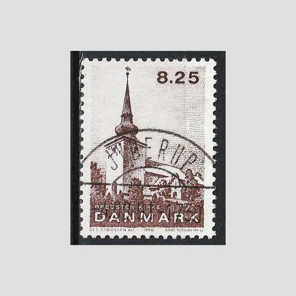 FRIM�RKER DANMARK | 1990 - AFA 976 - Jyske landsbykirker - 8,25 Kr. brun - Lux Stemplet Jyderup
