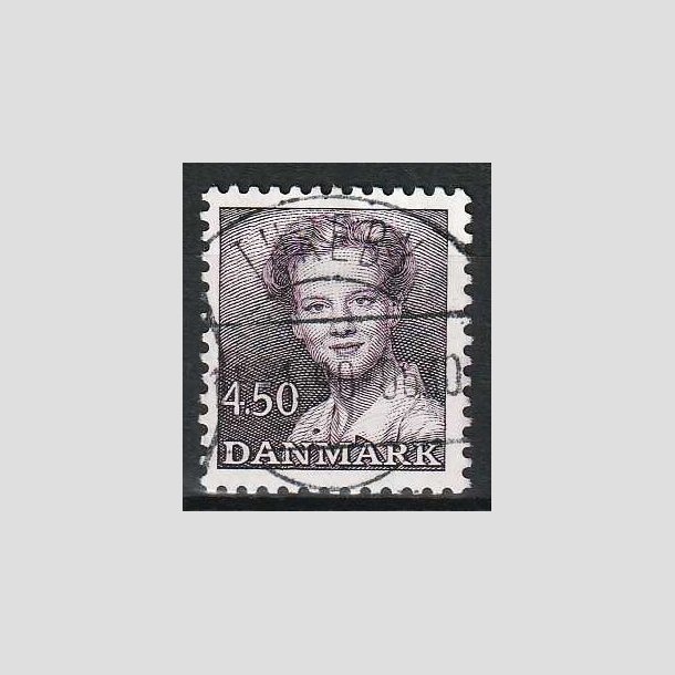 FRIM�RKER DANMARK | 1990 - AFA 957 - Dronning Margrethe - 4,50 Kr. m�rkviolet - Lux Stemplet Tureby 