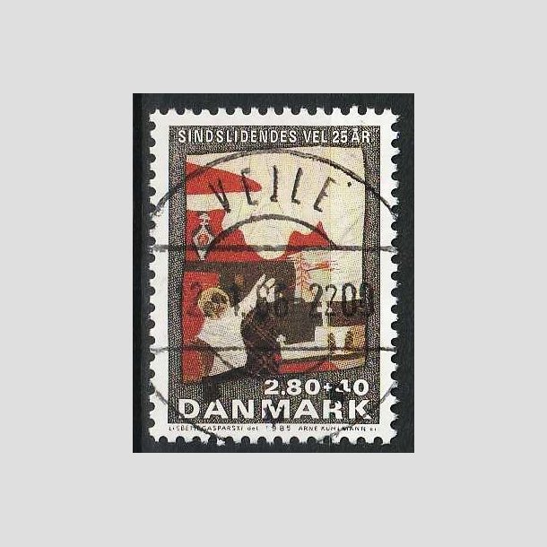 FRIM�RKER DANMARK | 1985 - AFA 843 - Sindslidendes Vel - 2,80 Kr. + 40 �re - Lux Stemplet Vejle
