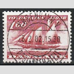 FRIM�RKER DANMARK | 1982 - AFA 744 - Toldetaten 350 �r - 1,60 Kr. r�d - Lux Stemplet