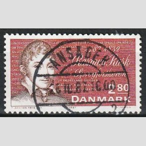 FRIM�RKER DANMARK | 1987 - AFA 892 - Rasmus Rask - 2,80 Kr. r�d - Lux Stemplet Ansager