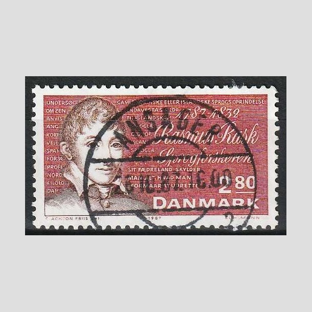 FRIM�RKER DANMARK | 1987 - AFA 892 - Rasmus Rask - 2,80 Kr. r�d - Lux Stemplet Ansager
