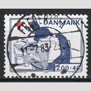 FRIM�RKER DANMARK | 1983 - AFA 764 - Dansk R�de Kors - 2,00 Kr. + 40 �re - Pragt Stemplet Fredericia
