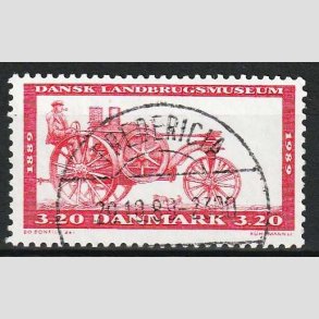FRIM�RKER DANMARK | 1989 - AFA 942 - Dansk Landbrugsmuseum 100 �r - 3,20 Kr. r�dbrun - Pragt Stemplet