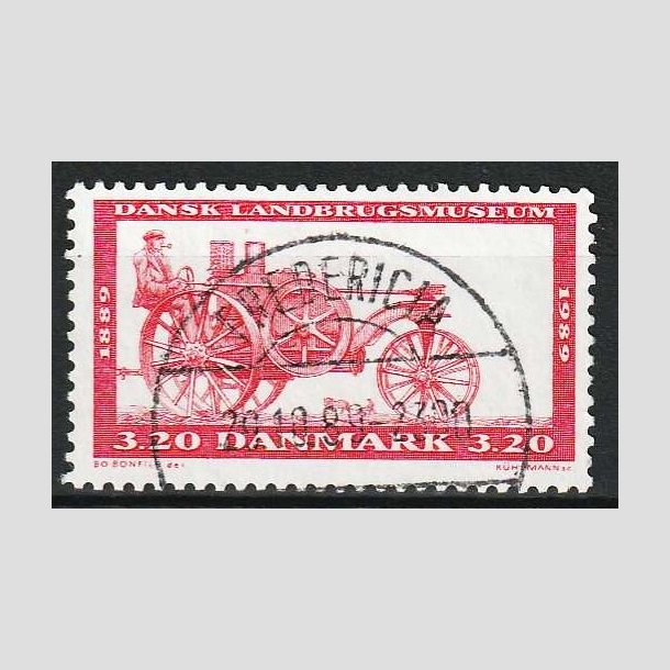 FRIM�RKER DANMARK | 1989 - AFA 942 - Dansk Landbrugsmuseum 100 �r - 3,20 Kr. r�dbrun - Pragt Stemplet