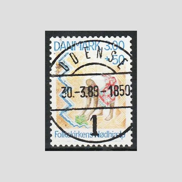 FRIM�RKER DANMARK | 1988 - AFA 907 - Folkekirkens N�dhj�lp - 3,00 Kr. + 50 �re - Lux Stemplet Odense