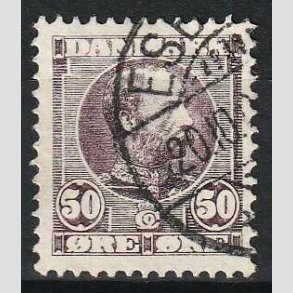 FRIM�RKER DANMARK | 1904-05 - AFA 50 - Chr. IX 50 �re lilla - P�nt Stemplet