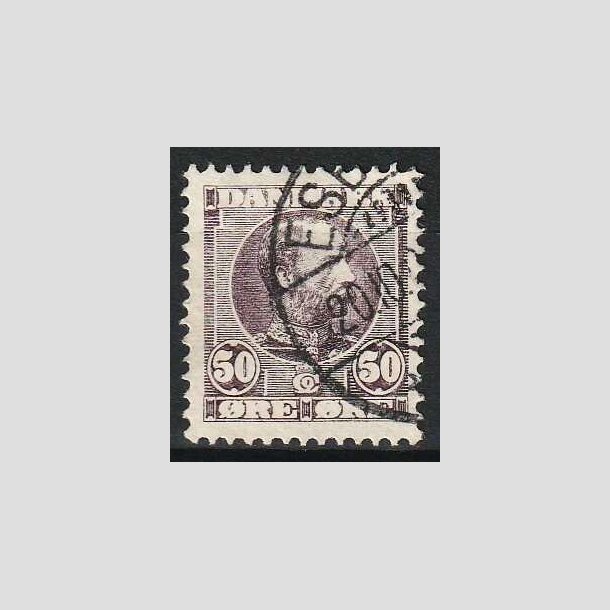 FRIM�RKER DANMARK | 1904-05 - AFA 50 - Chr. IX 50 �re lilla - P�nt Stemplet