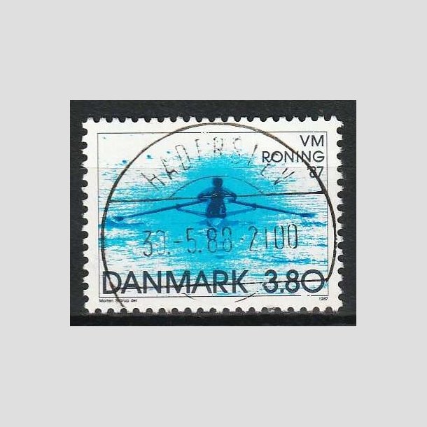 FRIM�RKER DANMARK | 1987 - AFA 887 - WM i roning - 3,80 Kr. bl� - Lux Stemplet Haderslev