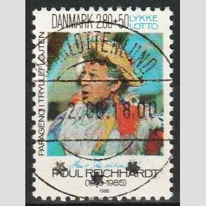 FRIM�RKER DANMARK | 1986 - AFA 851 - Poul Richard - 2,80 Kr. + 50 �re - Lux Stemplet Charlottenlund